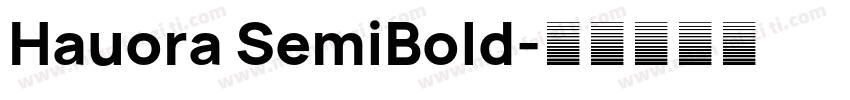 Hauora SemiBold字体转换